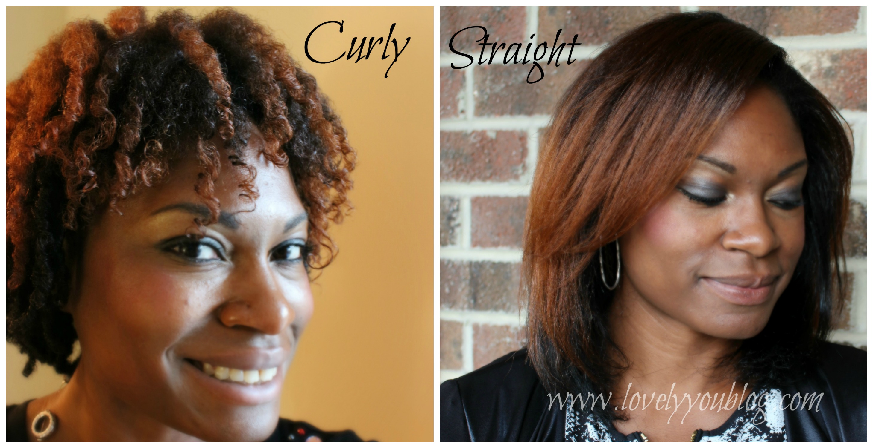 Curly Versus Straight NoHeatDecember Natural Hair Challenge